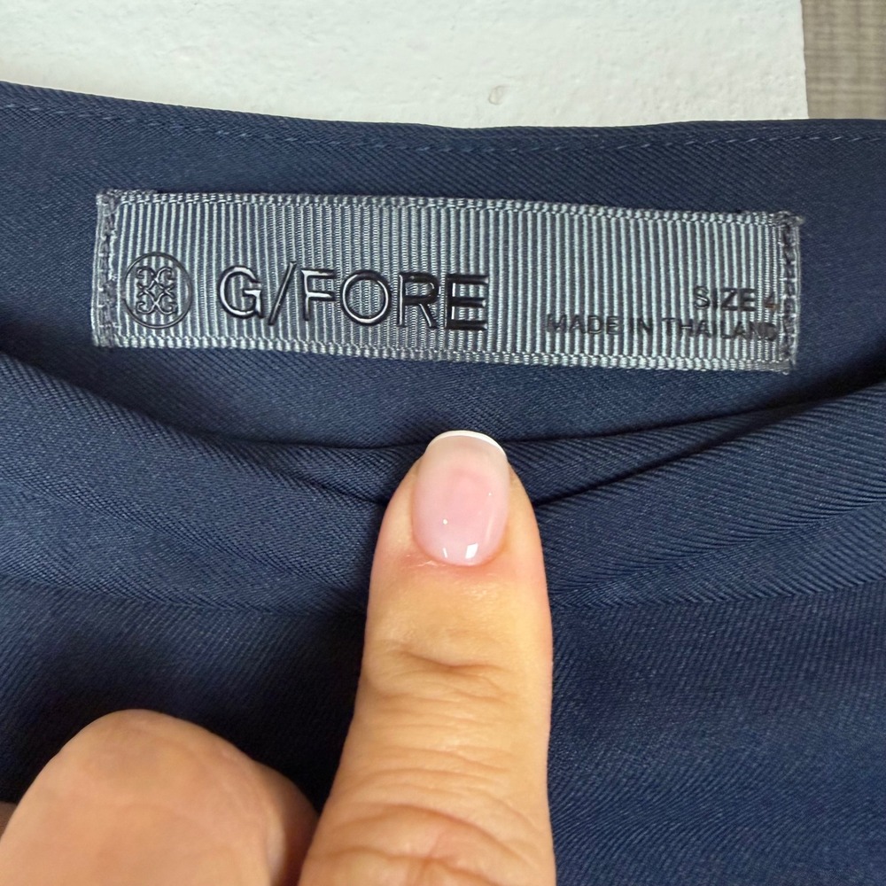G/FORE Navy Grosgrain Skort Skirt Golf Tennis Preppy Size 4 - Picture 12 of 13